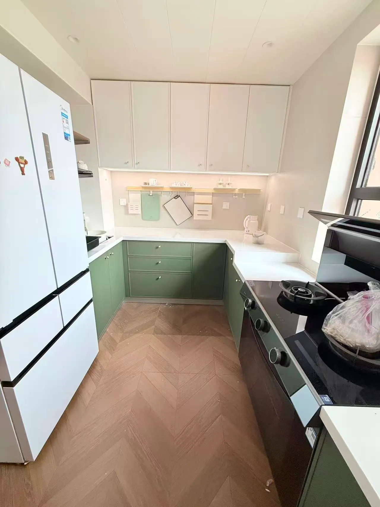 北京昌平·建明里绿色系全屋定制实景照片 4